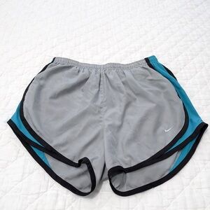 Nike Dri-Fit Athletic Running Shorts Gray Turquoise Women’s Small